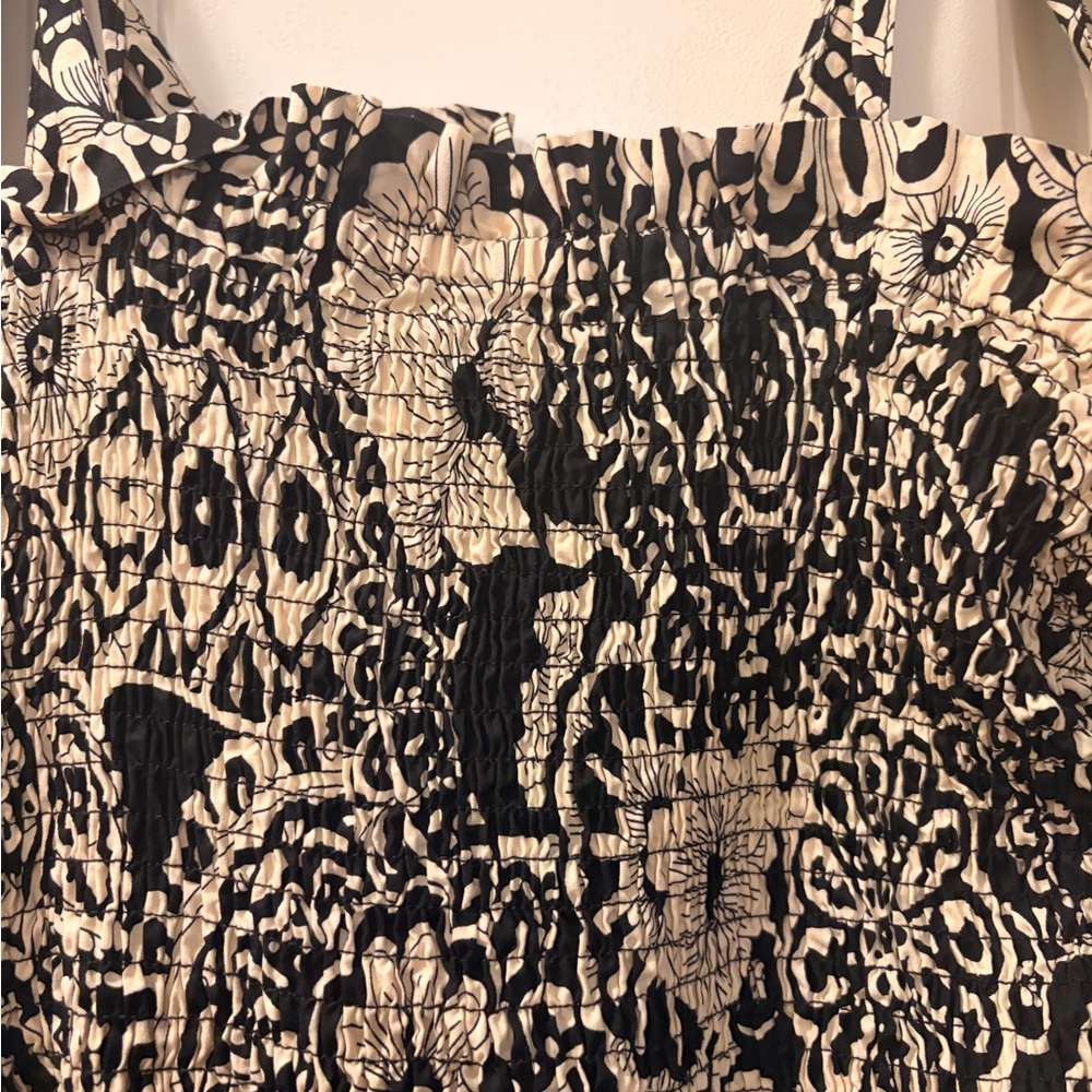 Umgee Black and Cream Floral Paisley Maxi Sundress - Picture 4 of 8